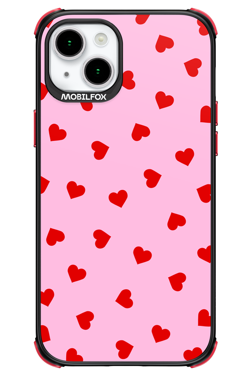 Sprinkle Heart Pink - Apple iPhone 15 Plus