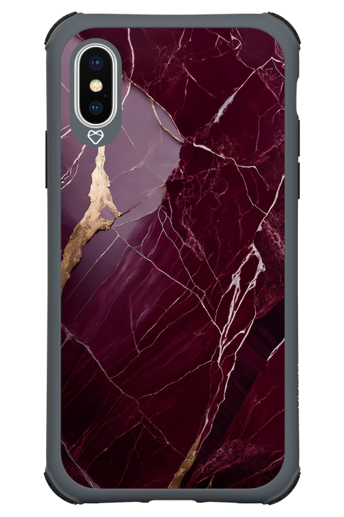 Burgundy Marble - Apple iPhone X