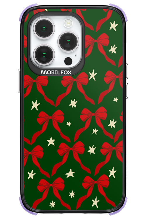 Bow & Stars (Green) - Apple iPhone 14 Pro
