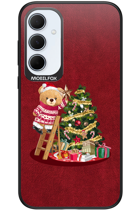 Christmas Bear (Burgundy) - Samsung Galaxy A35