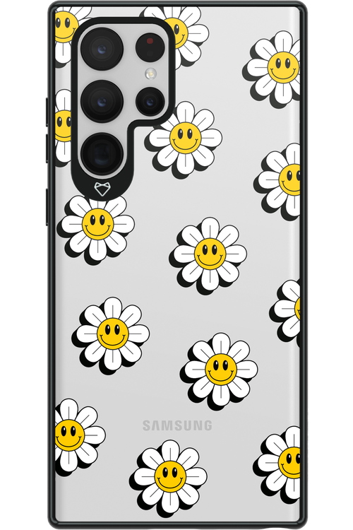 Smiley Flowers Transparent - Samsung Galaxy S22 Ultra