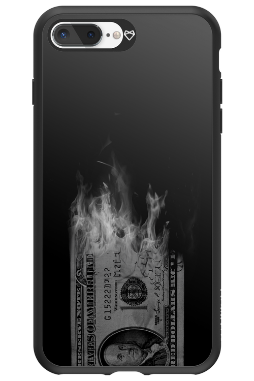 Money Burn B&W - Apple iPhone 8 Plus