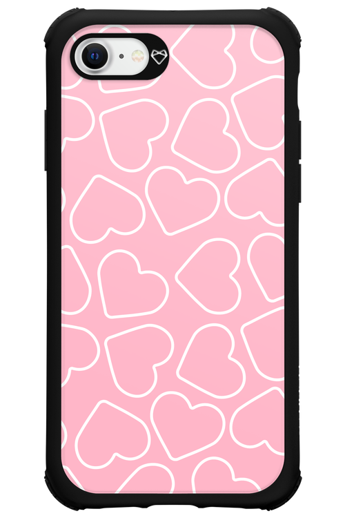 Line Heart Pink - Apple iPhone SE 2022