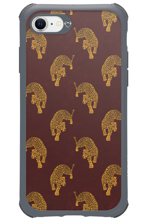 Burgundy Leopard Pattern - Apple iPhone SE 2022