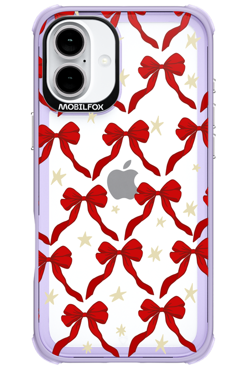 Bow & Stars (Transparent) - Apple iPhone 16 Plus