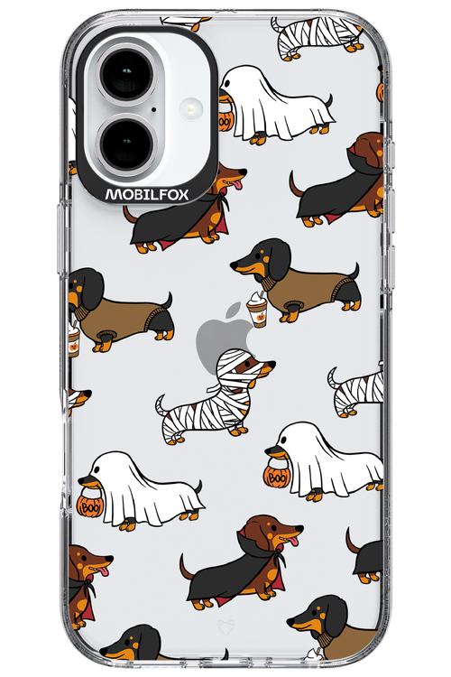 Scary Dachshund (Transparent) - Apple iPhone 16 Plus