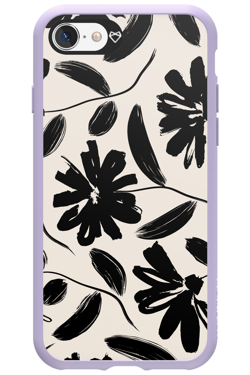 Monochrome Flowerss 2.0 - Apple iPhone 8