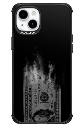 Money Burn B&W - Apple iPhone 15 Plus