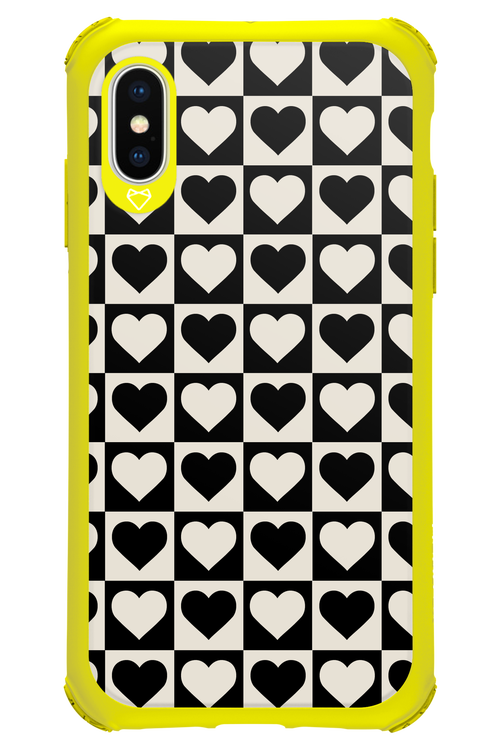 Checkered Heart - Apple iPhone X