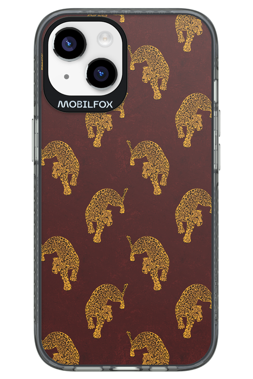 Burgundy Leopard Pattern - Apple iPhone 14
