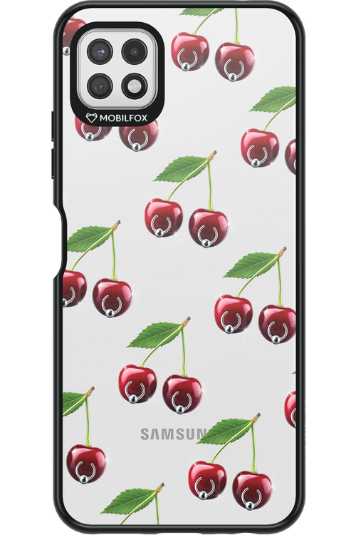 Spicy Cherries Transparent - Samsung Galaxy A22 5G