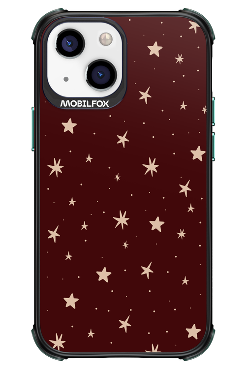 Burgundy Stars - Apple iPhone 13 Mini