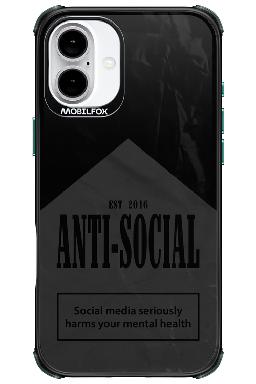 ANTI-SOCIAL (BLVCK) 2.0 - Apple iPhone 16 Plus
