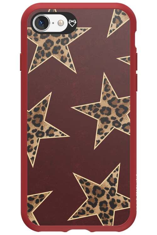 Wild Stars Burgundy - Apple iPhone 8