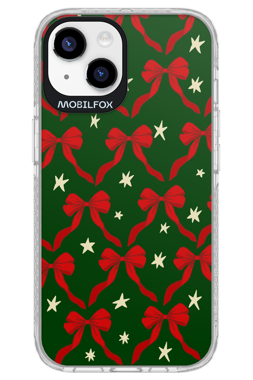Bow & Stars (Green) - Apple iPhone 14