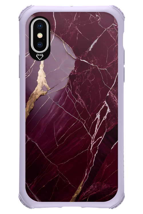 Burgundy Marble - Apple iPhone X