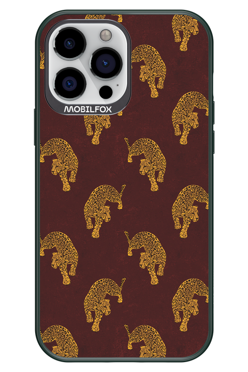 Burgundy Leopard Pattern - Apple iPhone 13 Pro Max