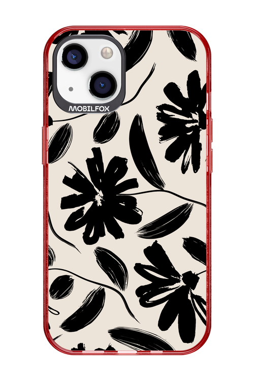 Monochrome Flowerss - Apple iPhone 13