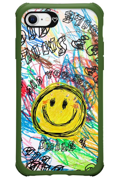 Crayon Smiley Colorful - Apple iPhone SE 2020