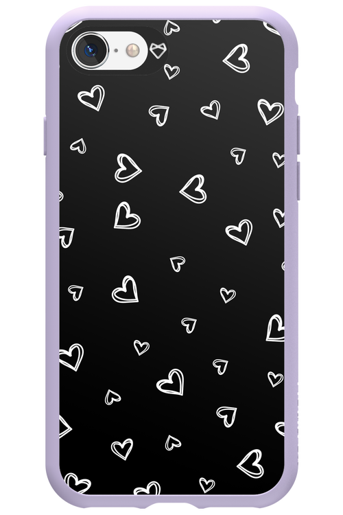 Monochrome Hearts 2.0 - Apple iPhone SE 2022