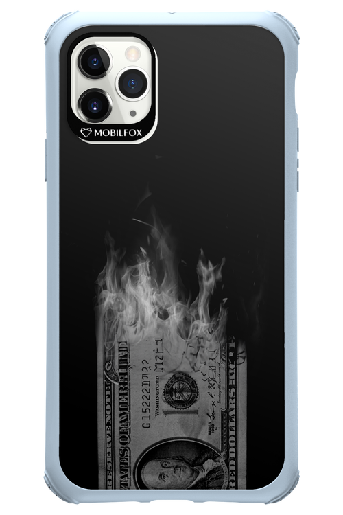 Money Burn B&W - Apple iPhone 11 Pro Max