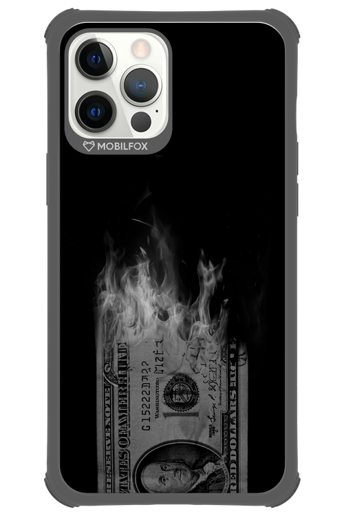 Money Burn B&W - Apple iPhone 12 Pro Max