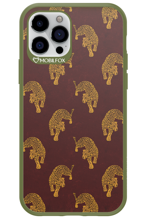 Burgundy Leopard Pattern - Apple iPhone 12 Pro