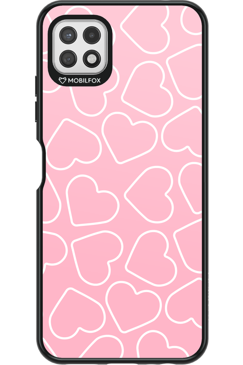 Line Heart Pink - Samsung Galaxy A22 5G