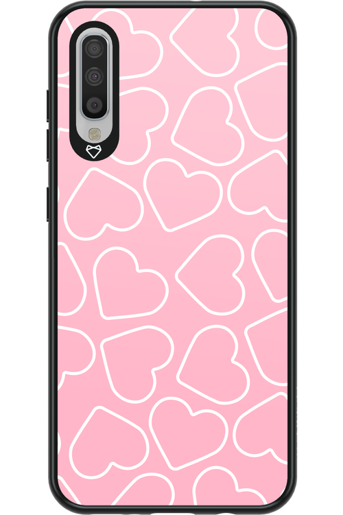 Line Heart Pink - Samsung Galaxy A70
