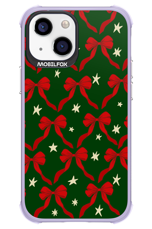 Bow & Stars (Green) - Apple iPhone 13 Mini