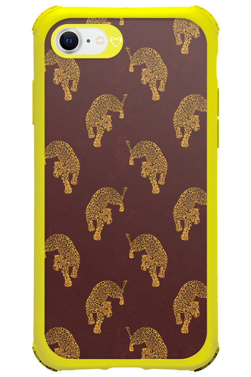 Burgundy Leopard Pattern - Apple iPhone 8