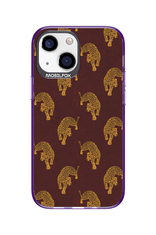 Burgundy Leopard Pattern - Apple iPhone 13 Mini