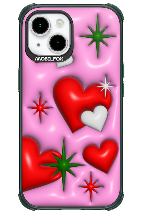Holiday Hearts - Apple iPhone 15