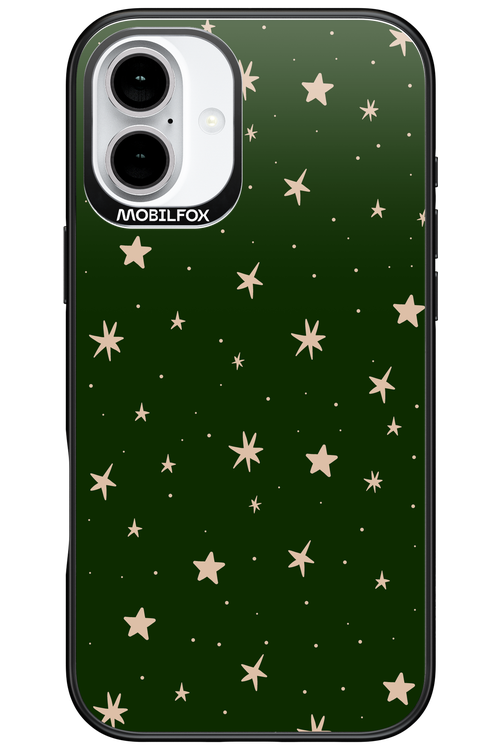 Forest Green Stars - Apple iPhone 16 Plus