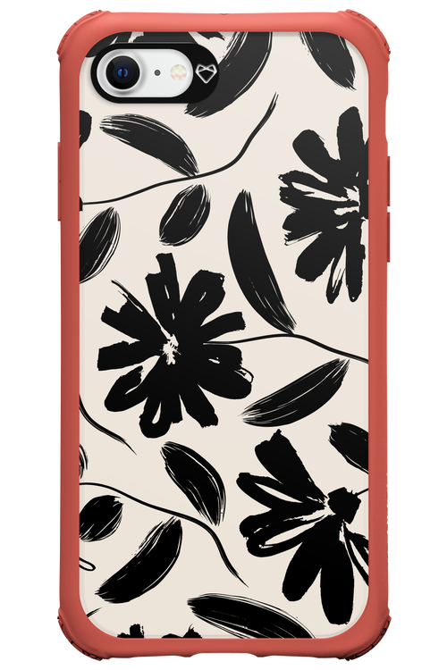 Monochrome Flowerss - Apple iPhone SE 2020