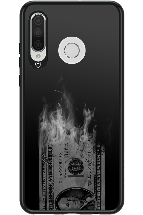 Money Burn B&W - Huawei P30 Lite