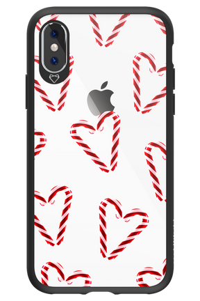Candy Cane Hearts - Apple iPhone X