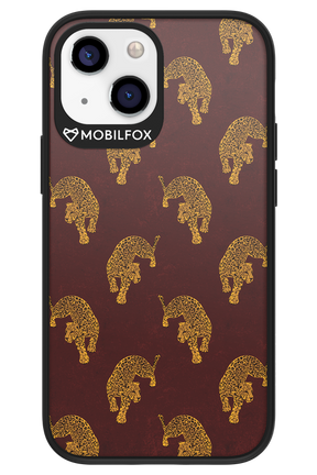 Burgundy Leopard Pattern - Apple iPhone 13 Mini