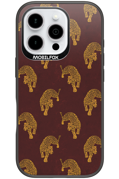 Burgundy Leopard Pattern - Apple iPhone 16 Pro