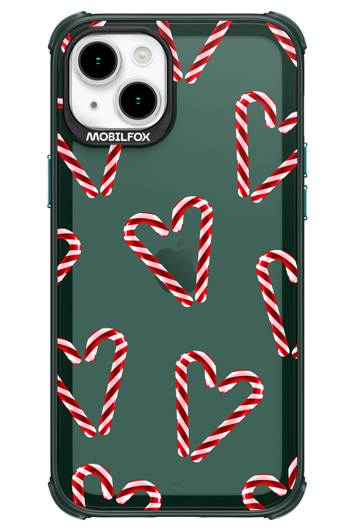 Candy Cane Hearts - Apple iPhone 15 Plus