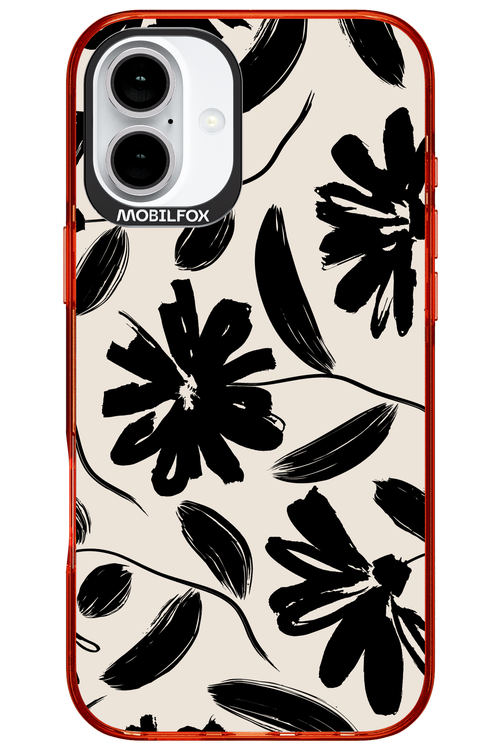 Monochrome Flowerss - Apple iPhone 16 Plus