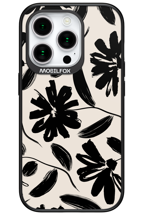 Monochrome Flowerss - Apple iPhone 15 Pro