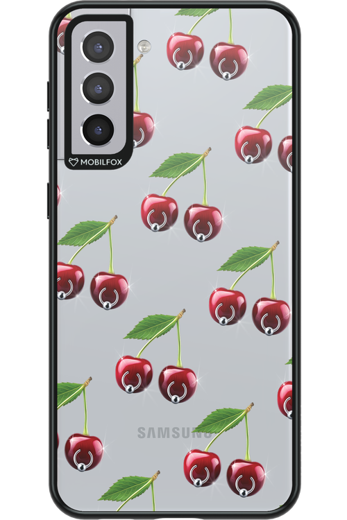 Spicy Cherries Transparent - Samsung Galaxy S21+