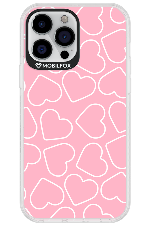 Line Heart Pink - Apple iPhone 13 Pro Max