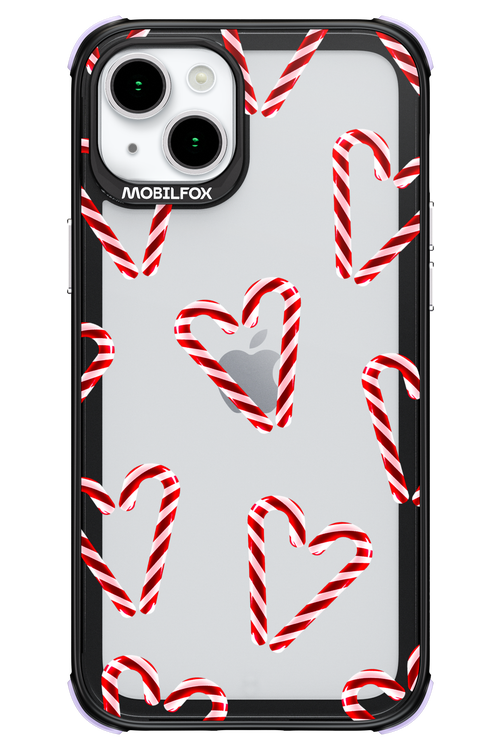 Candy Cane Hearts - Apple iPhone 15 Plus