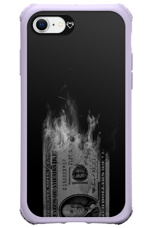 Money Burn B&W - Apple iPhone SE 2022