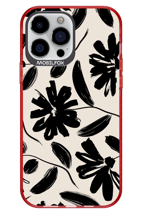 Monochrome Flowerss - Apple iPhone 13 Pro Max