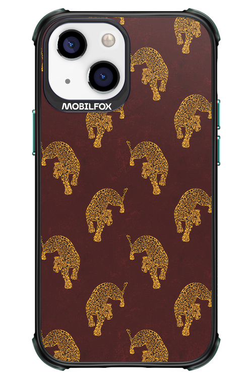 Burgundy Leopard Pattern - Apple iPhone 13 Mini