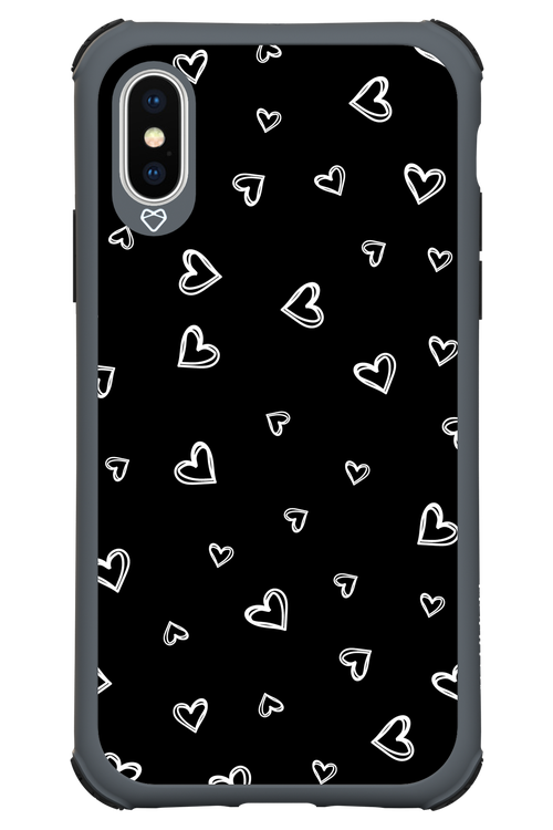 Monochrome Hearts 2.0 - Apple iPhone X