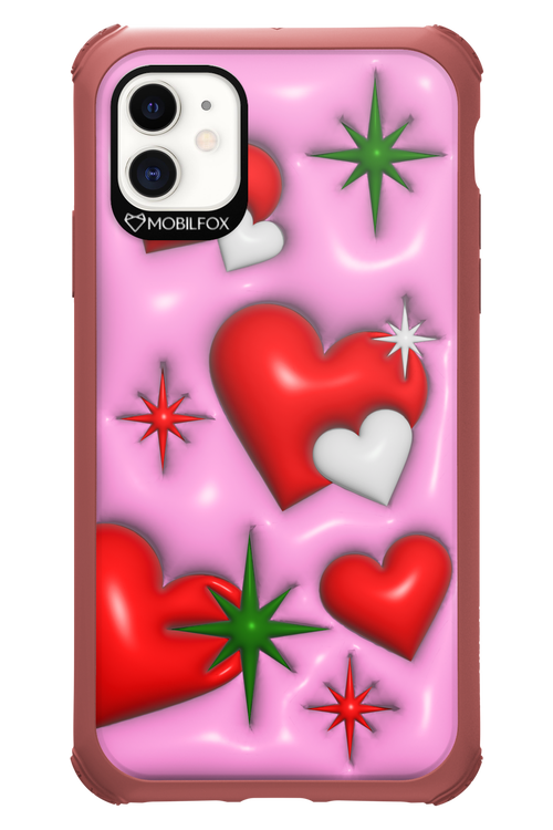 Holiday Hearts - Apple iPhone 11